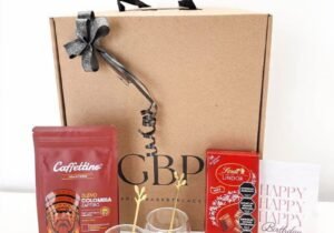Gift Box Café y Chocolates Lindt con Pocillos y cucharitas de diseño